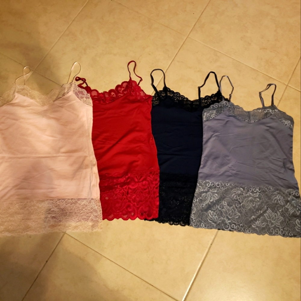 White House Black Market lace tanks size small